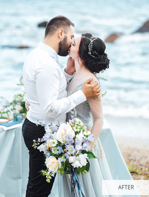 Wedding photo editing, Retouching & Blemish Removal